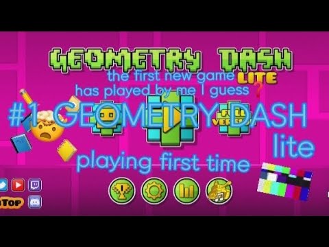 playing geometry dash for the first time 1# - YouTube