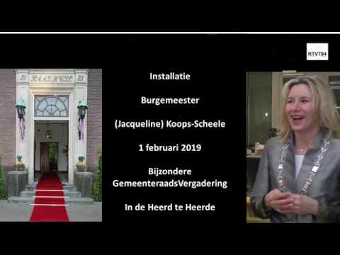 Installatie burgemeester Heerde mevr. (Jacqueline) Koops-Scheele