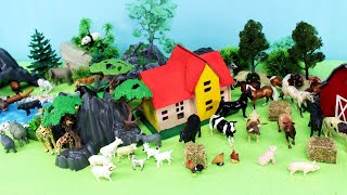 Safari and Farm Diorama Fun Animal Mini figures