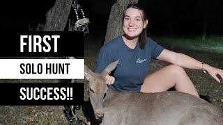 Hannah’s First Time Bowhunting Solo - Self Filmed