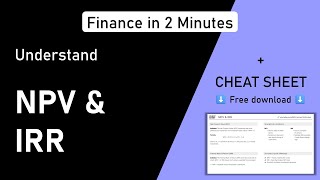 ✅ NPV &amp; IRR Explained in 2 Minutes! Free Cheat Sheet  📥 | Investment Analysis Made Simple