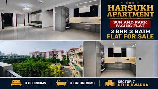 3 BHK 3 Bath Flat for sale in Dwarka Delhi | Luxurious Flat | Harsukh Apartment Sec 7 Dwarka Delhi