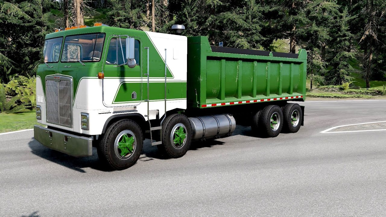 BeamNG Drive - Twin Steer COE Dump Truck Transporting Rocks on the East Coast USA