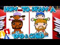 How To Draw A Child On Dad's Shoulders