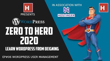wordpress tutorials in hindi || wordpress zero to hero 2020 Ep#06 ||  wordpress user management