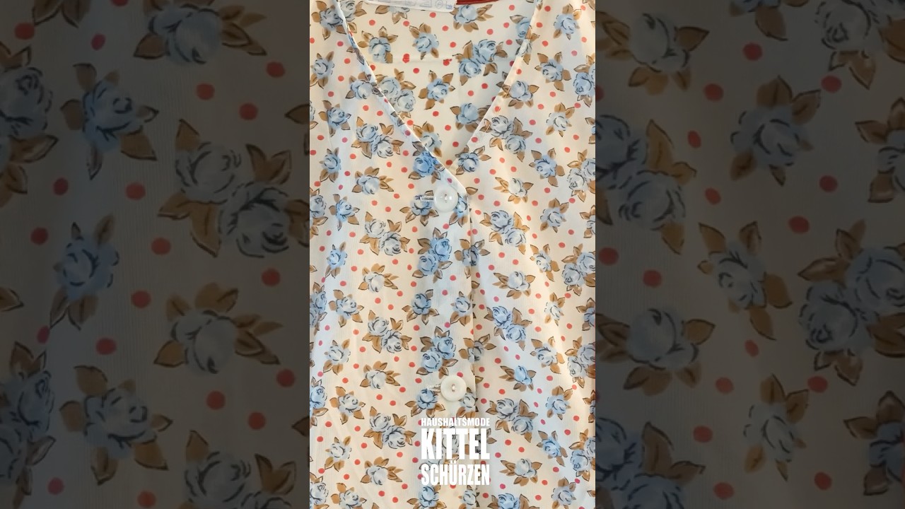 Bunt gemusterter DDR-Dederonkittel – Nostalgie pur im Alltagslook I Teil 02