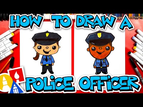 Video: How To Draw A Policeman