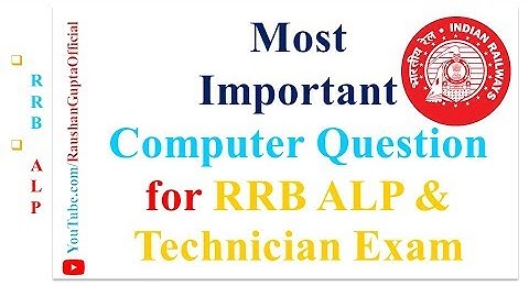 Most Important Computer Questions for ALP & Technician Exam