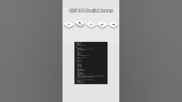 CSS 3d Social Icons with Hover Effects #shorts