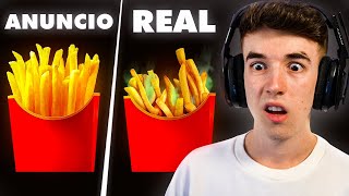 COMIDA en ANUNCIOS vs COMIDA en LA REALIDAD