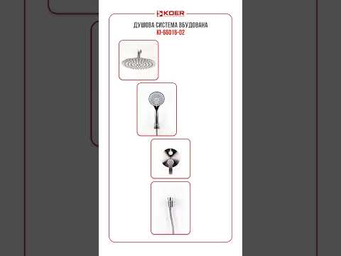 Душова система вбудована Koer KI-66016-02, видео 1