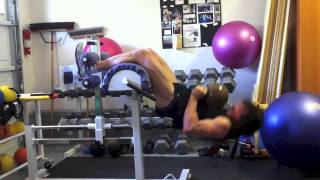 Strength training of the hip flexors and trunk using a glute-ham bench