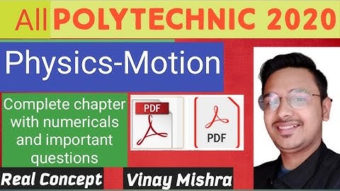 Motion important questions for up Polytechnic group A entrance exam 2020 physics.