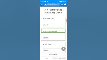 how to join rashtriy blind WhatsApp group with TalkBack from blind user