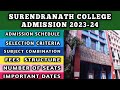 Surendranath College Admission 2023 || Calcutta University College Admission 2023 ||