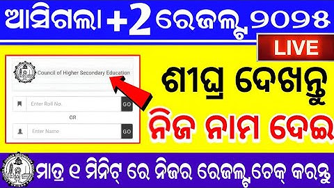 +2 Result 2025 | How To Check +2 Result 2025 | Plus 2 Result 2025 CHSE Odisha