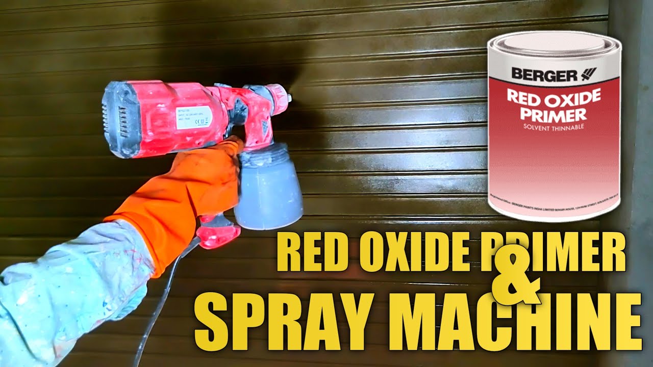 How To Use Spray Machine & Red Oxide Primer ! YouTube