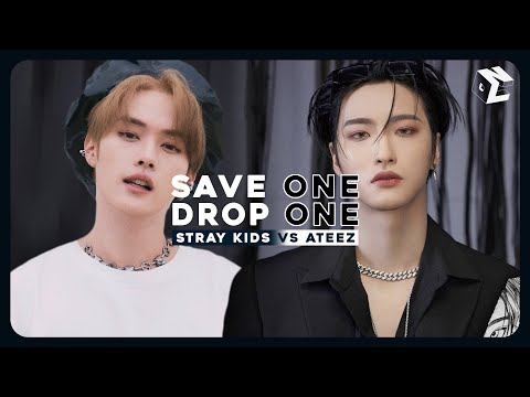 KPOP GAME SAVE ONE DROP ONE STRAY KIDS Vs ATEEZ EDITION FOR STAYs ATINYs 40 ROUNDS