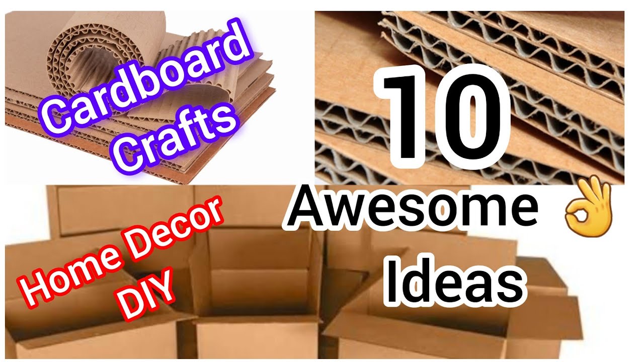 DIY - 10 Awesome Cardboard Crafts Ideas || Best out of Waste|| Home Decor