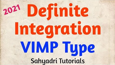 Definite Integration | VIMP Type | Part-4 | Sahyadri Tutorials