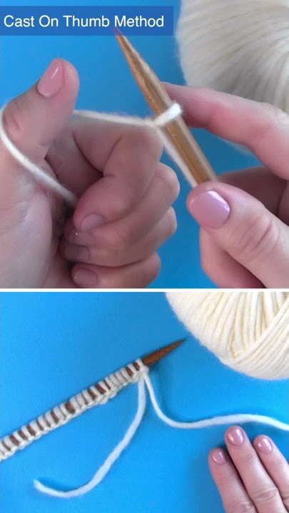 Easy Thumb Cast On • Knitting Quickie #studioknit #knittingforbeginners #knitting