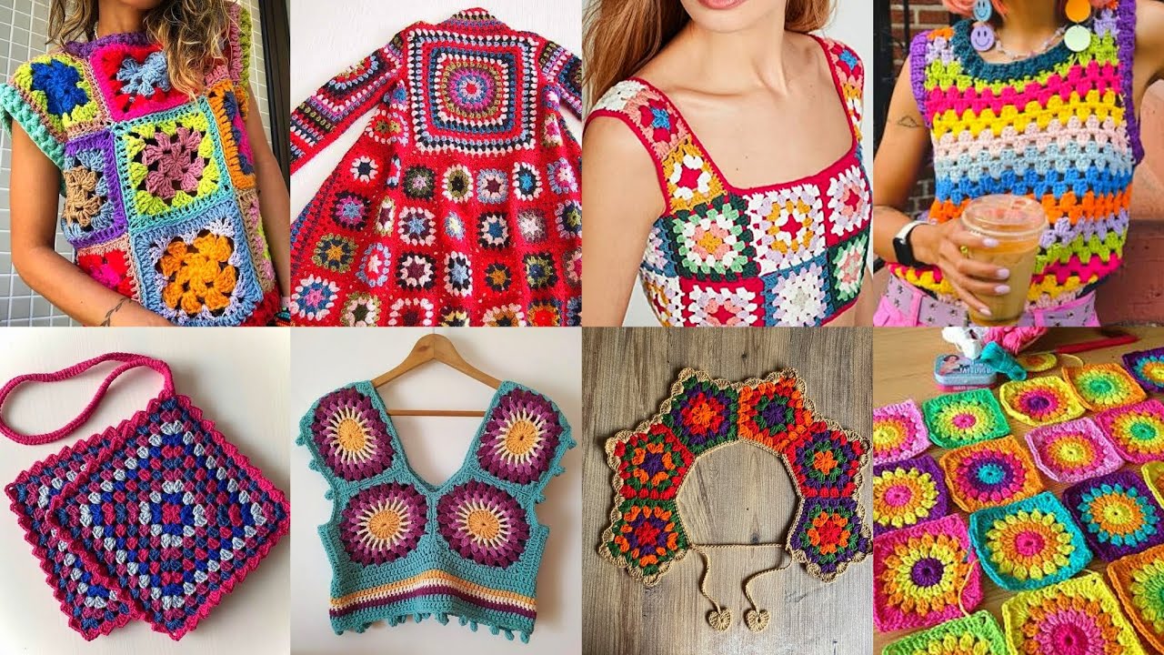 Most Trending Granny Square Free Crochet Items patterns/ Handmade Easy Qurassiya trends 