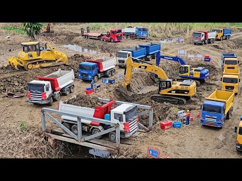 ​RC Dump Truck, Excavator & Bulldozer Digging at Construction Site (Ep180)