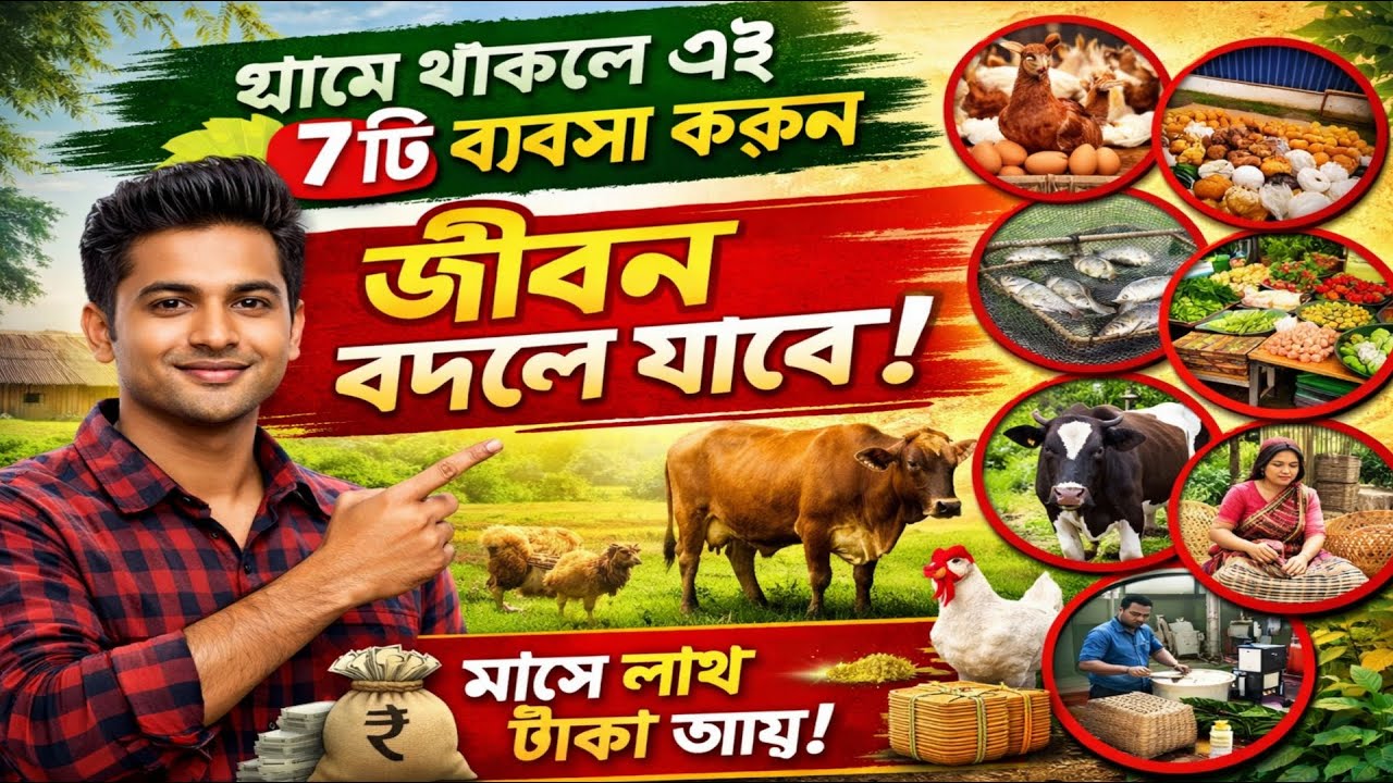 গ্রামে থাকলে এই ৭টি ব্যবসা করুন | 7 Profitable Low Investment Rural Business Ideas