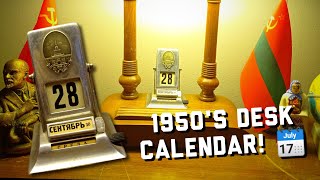 1950s Soviet Perpetual Desk Calendar
