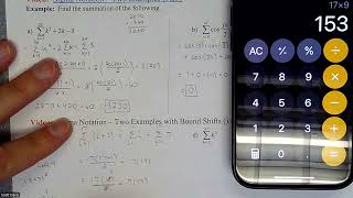 Calc 1 - Sigma Notation – Two Examples with Bound Shifts