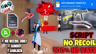 Free Fire Auto Headshot Config File🎯🌠 Macro Aimbot + No Recoil Regedit ‼️ Antiban VIP Script 👽