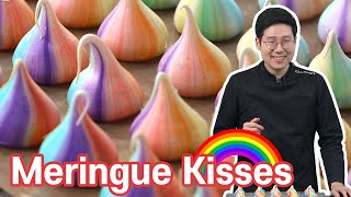 Rainbow Meringue Kisses | The Best Meringue Cookie