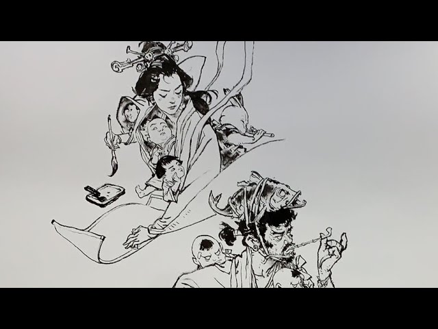 Kim Jung-Gi 2013 Sketch Collection (book flip) - YouTube