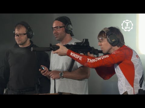 Видео: Самый быстрый выстрел и самый быстрый бросок ножа. Т24 передача «Гражданское оружие».