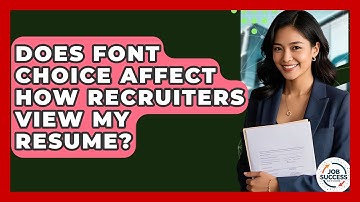 Does Font Choice Affect How Recruiters View My Resume? - Job Success Network