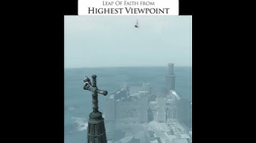 Jumping from THE HIGHEST VIEWPOINT in AC1 #assassinscreed #ac15 #Altair