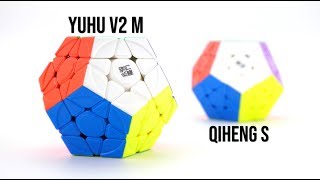 YJ YuHu V2 M Megaminx Unboxing, Solve & Comparision with QiHeng S