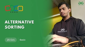 POTD- 25/10/2024 | Alternative Sorting | Problem of the Day | GeeksforGeeks