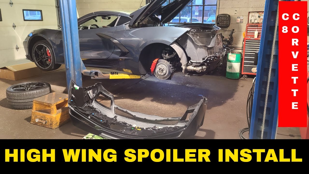 C8 CORVETTE VLOG #5 - High Wing Spoiler Install