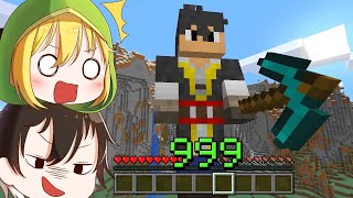 【マインクラフト】レベルが上がるたびに体が大きくなる世界でヤバいことになったWw【ゆっくり実況】