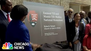Sign unveiled at site of Emmett Till's funeral, now a national monument