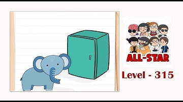 Brain test all star level 315 Put the elephant into the fridge.