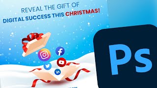 Creative Christmas Social Media Design with Photoshop for Digital Marketing Magic!