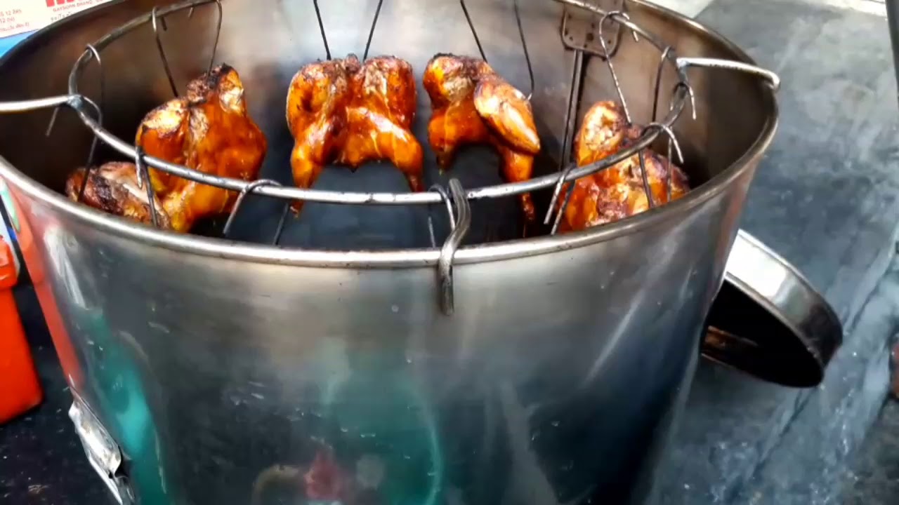Thai Street Food, Roasted chicken, price 150 baht each | Land of Food