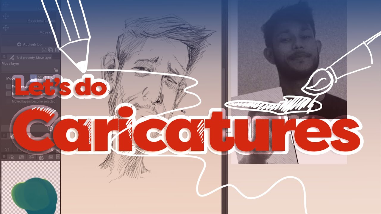 Caricature sketch | Fun with faces | cartoon caricature.