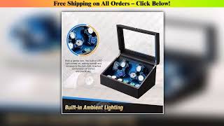 Automatic Watch Winder with 6 Storage Box Double Automatic Watch Box with Jewelry Organizer High