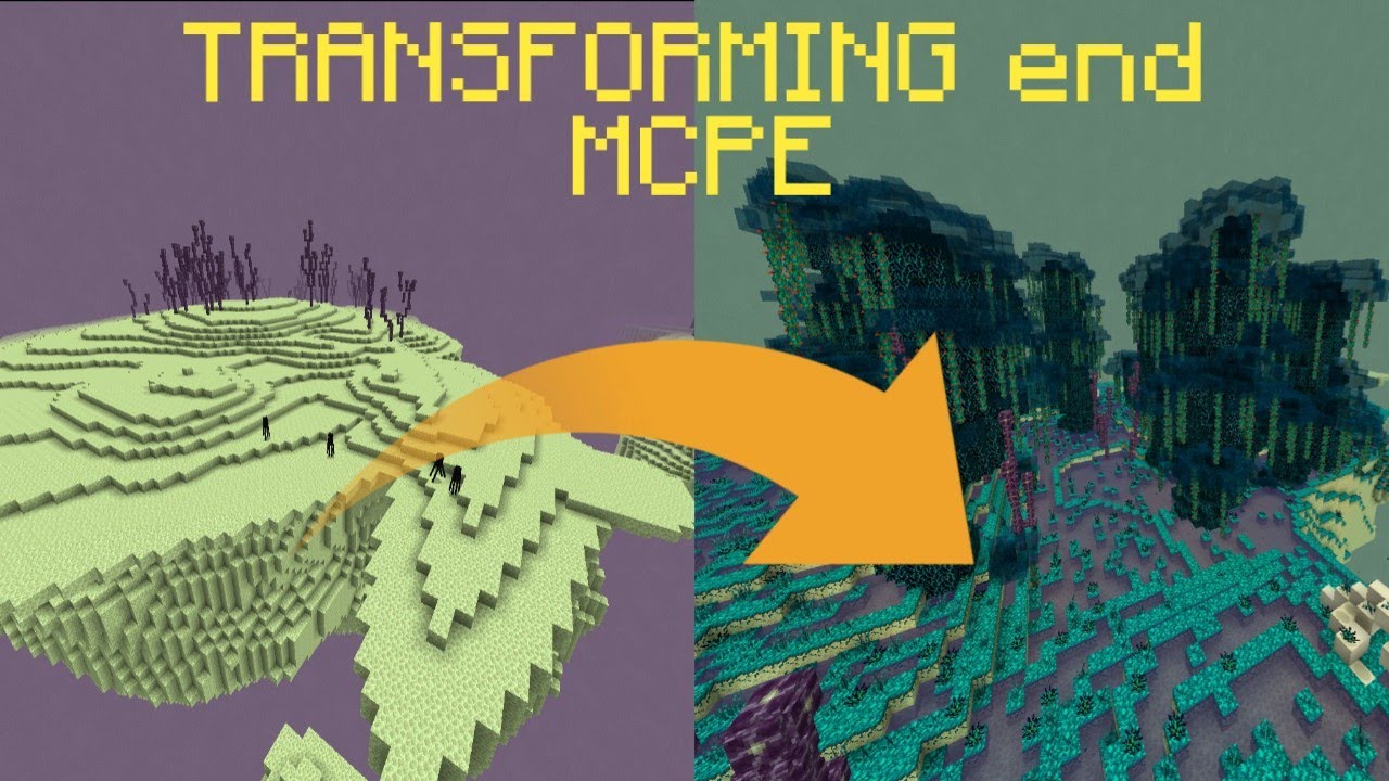 Transforming the End in MCPE Exploring a New Dimension with Mods! - YouTube