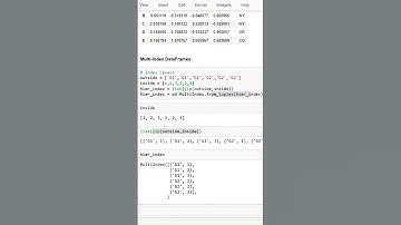 How to create a Multi Index Dataframe in Python | Mar 2025