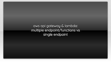 aws api gateway & lambda: multiple endpoint/functions vs single endpoint
