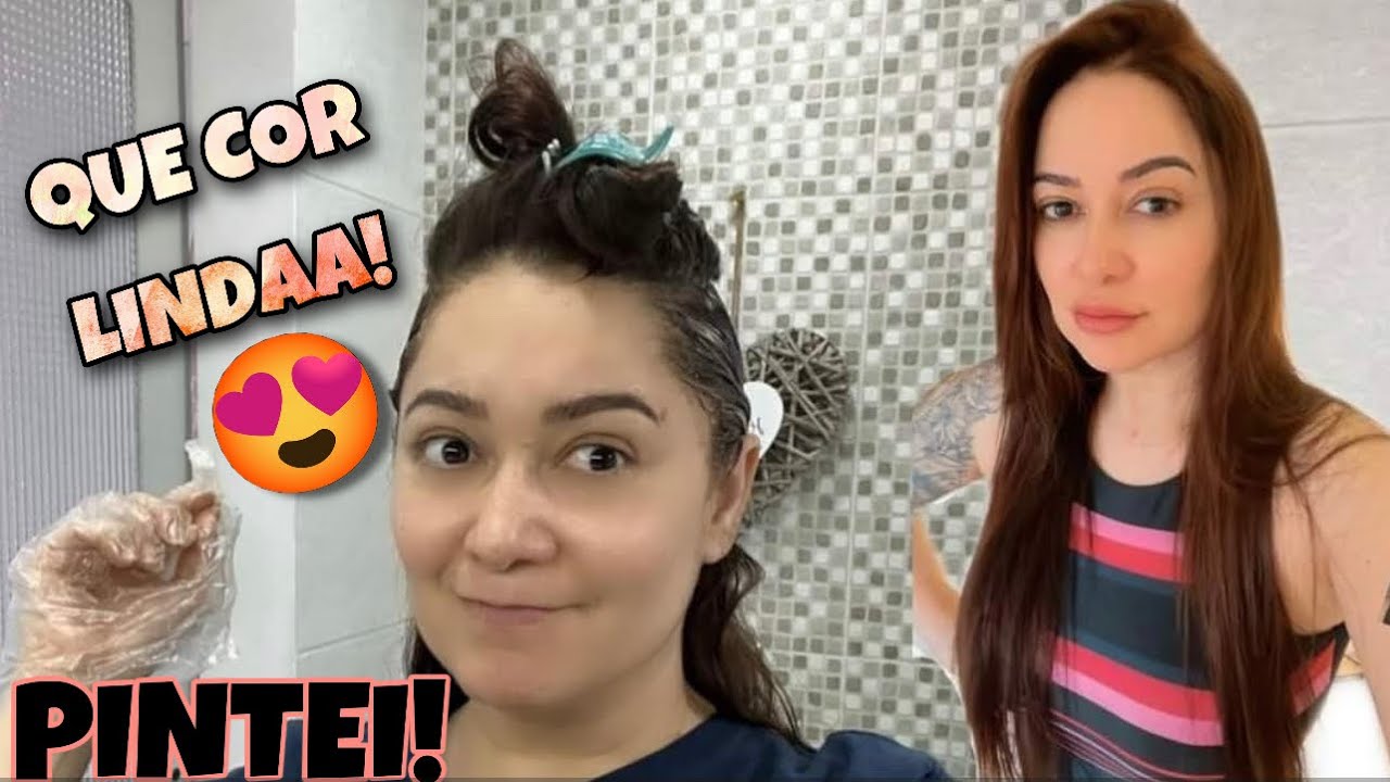 Gente que COR chique eu tô apaixonada/ Pintando cabelo passo a passo! 😍